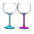 verres de verre à vin de couleur personnalisés